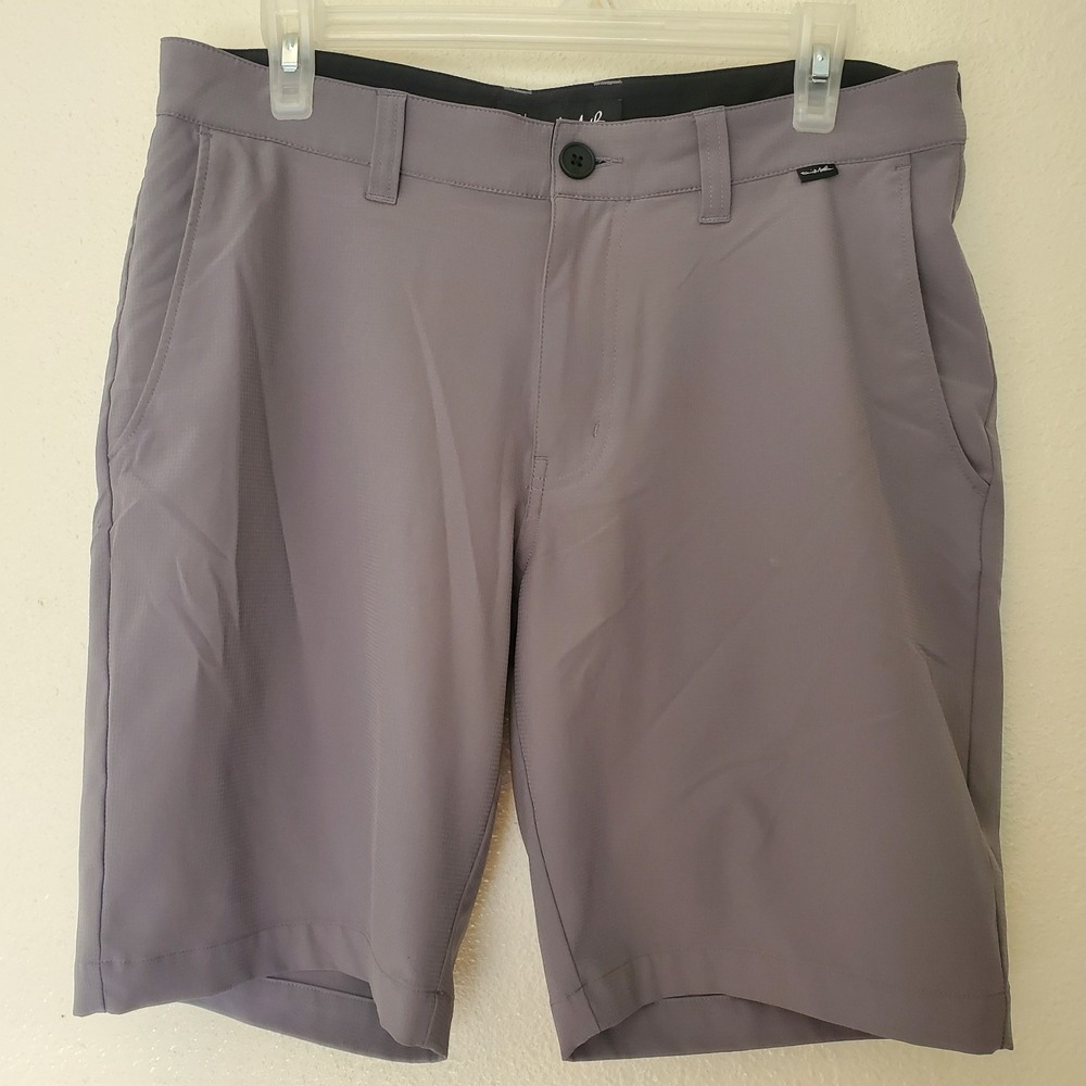 TravisMathew Mens Grey Golf Shorts Size 32 Performance Stretch Ripstop Grey